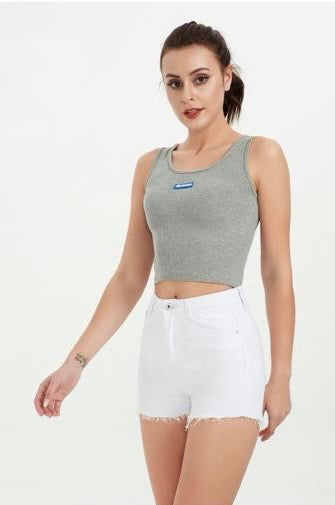 Short denim blanco