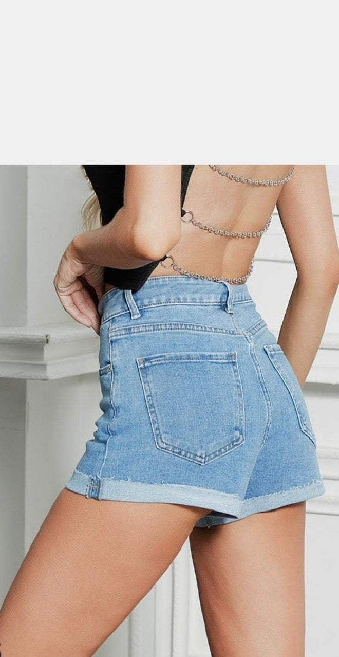 Short denim claro