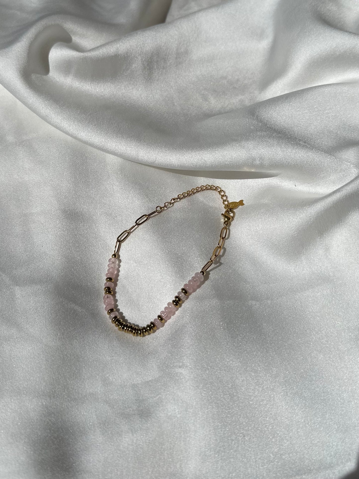 Pulsera bolas rosita
