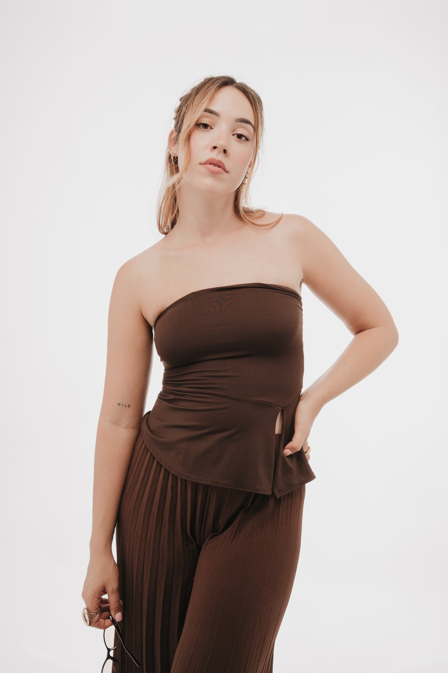 Pantalon plisado